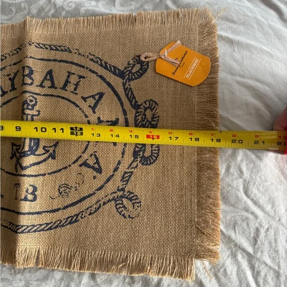 SET OF 6 - TOMMY BAHAMA BURLAP 19X 13 INCH PLACEMATS **NEW** - Picture 4 of 6